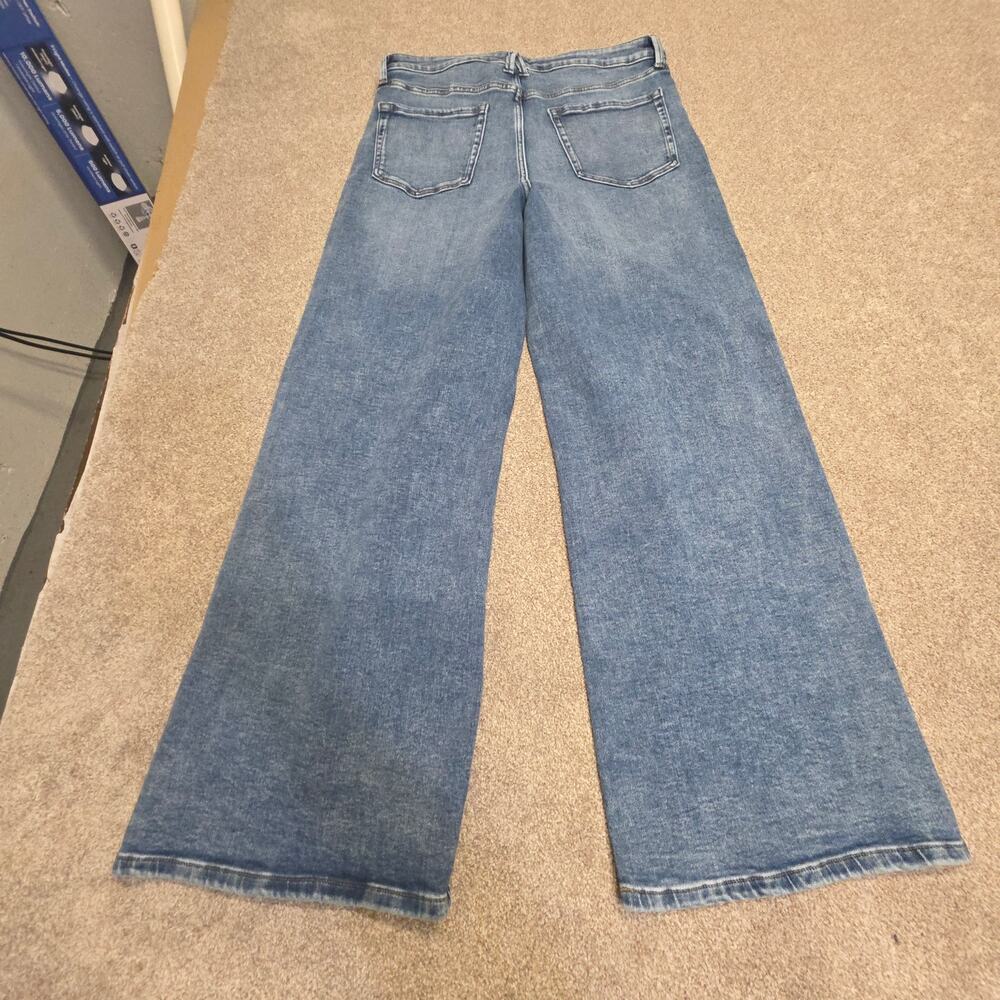 LC Lauren Conrad Wide Leg Jeans Womens size 14 Light Wash High Rise Denim